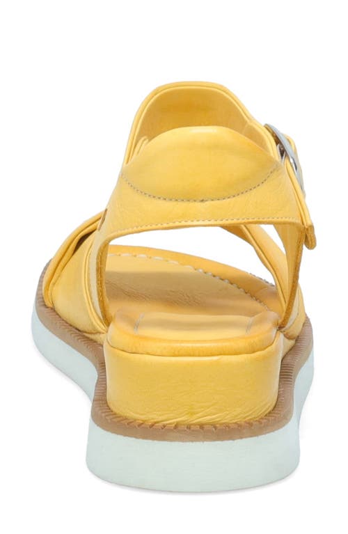 Miz Mooz Emelina Ankle Strap Platform Wedge Sandal In Ochre