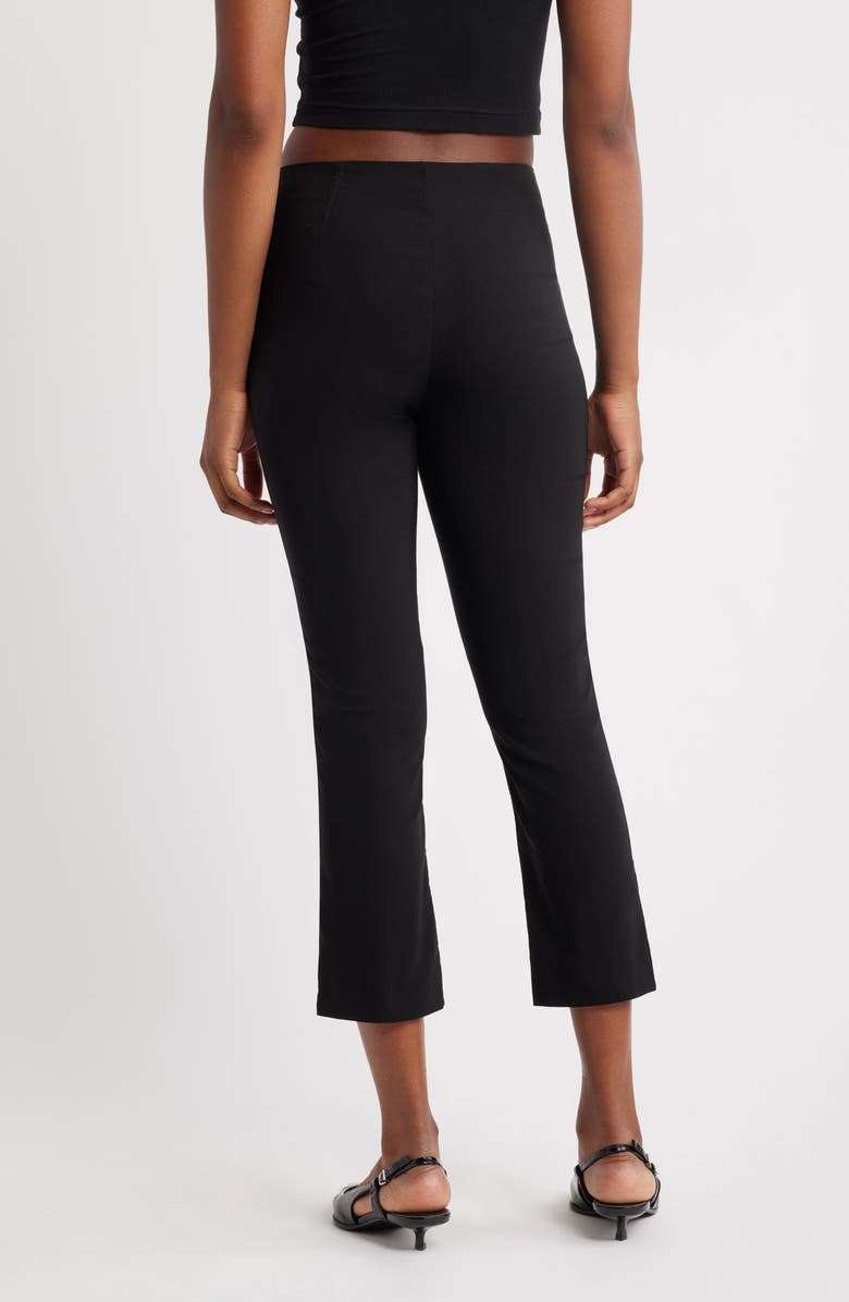 Topshop Bengaline Capri Pants, Alternate, color, Black