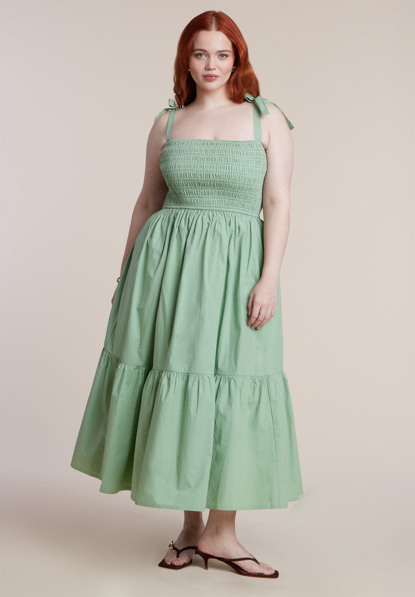 Smocked Bodice Maxi Dress - image 3