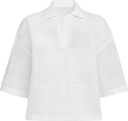 Brunello Cucinelli Broderie anglaise cropped polo