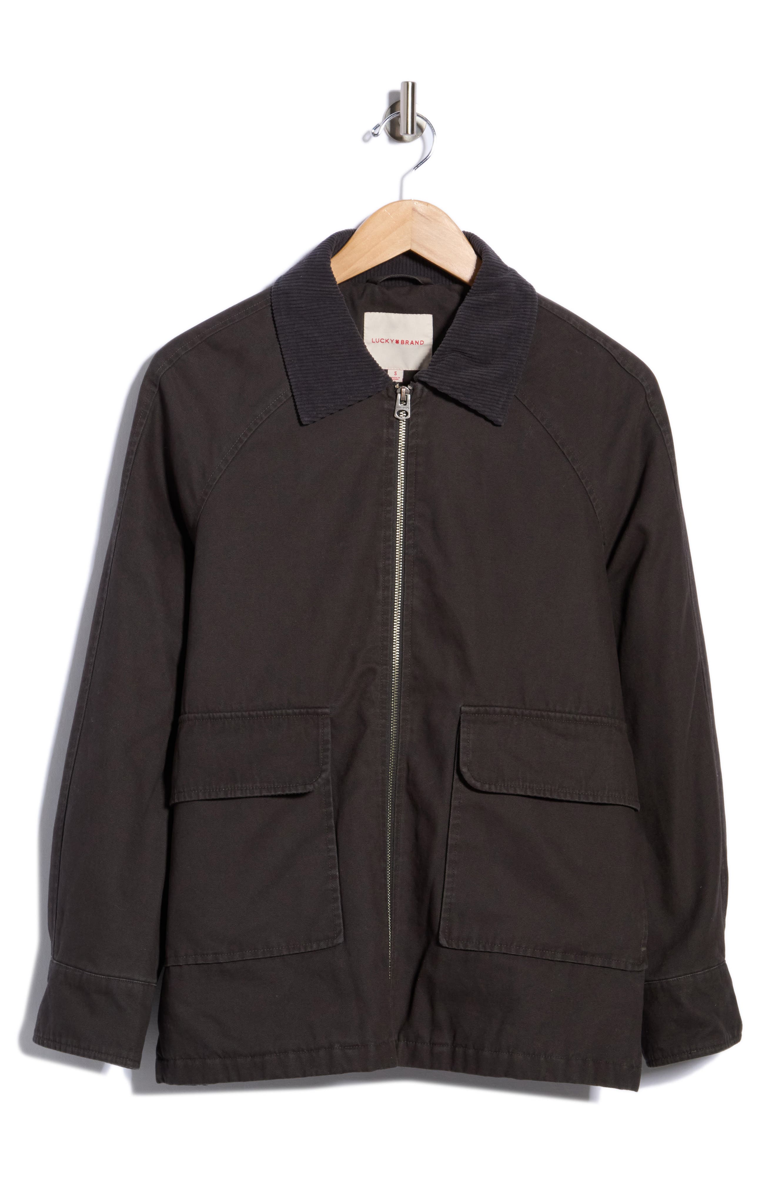 Lucky Brand Zip Front Patch Pocket Barn Jacket (Women) | Nordstromrack