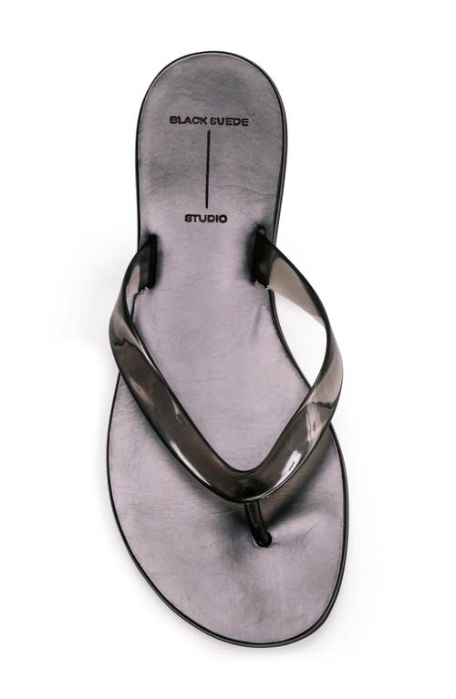 Black Suede Studio Jeli Pvc Flip Flop Sandals In Black Pvc
