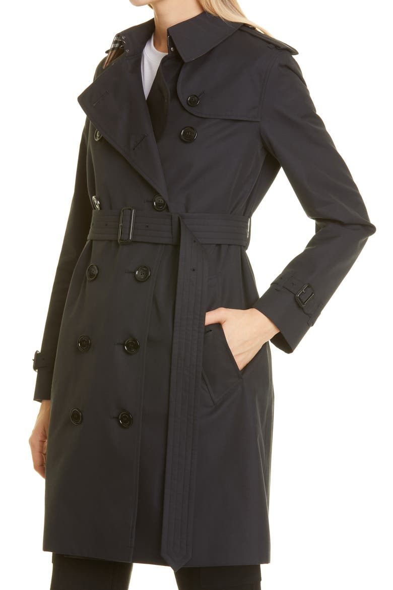 Kensington Cotton Trench Coat, Alternate, color, MIDNIGHT