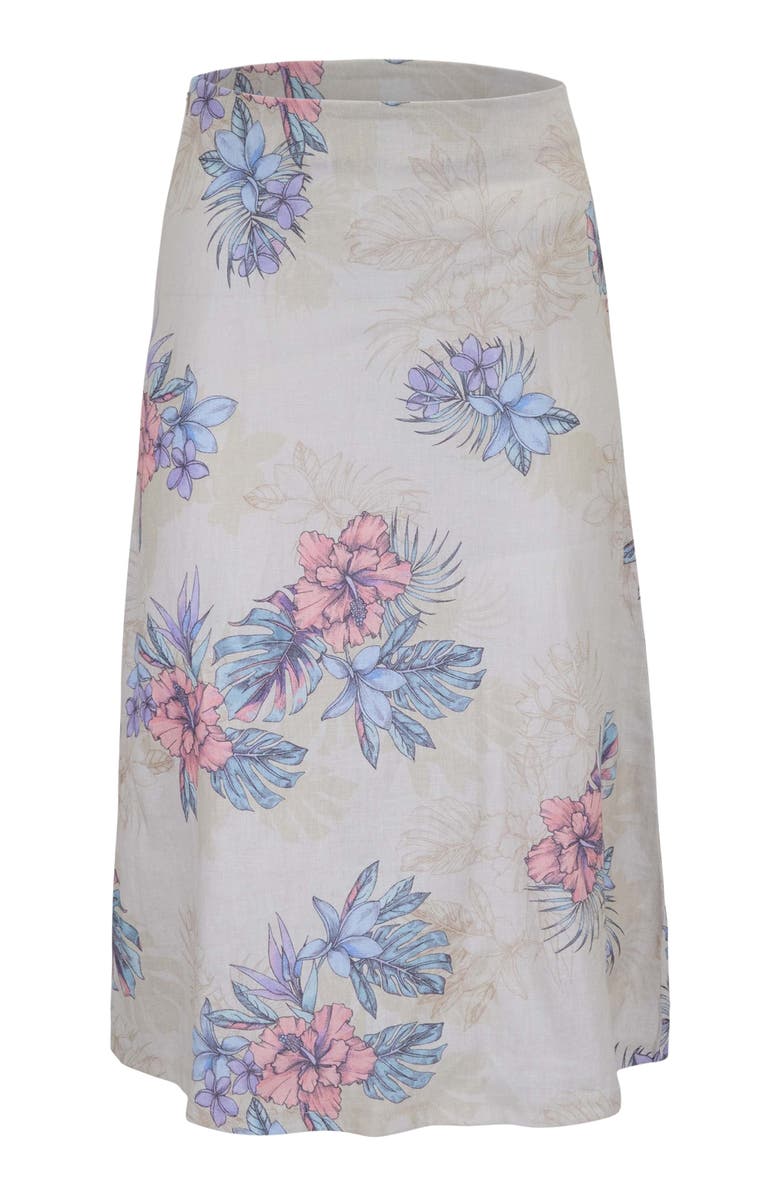 Lords of Harlech Exotic Floral Womens Midi Skirt, Alternate, color, Exotic Floral Natural
