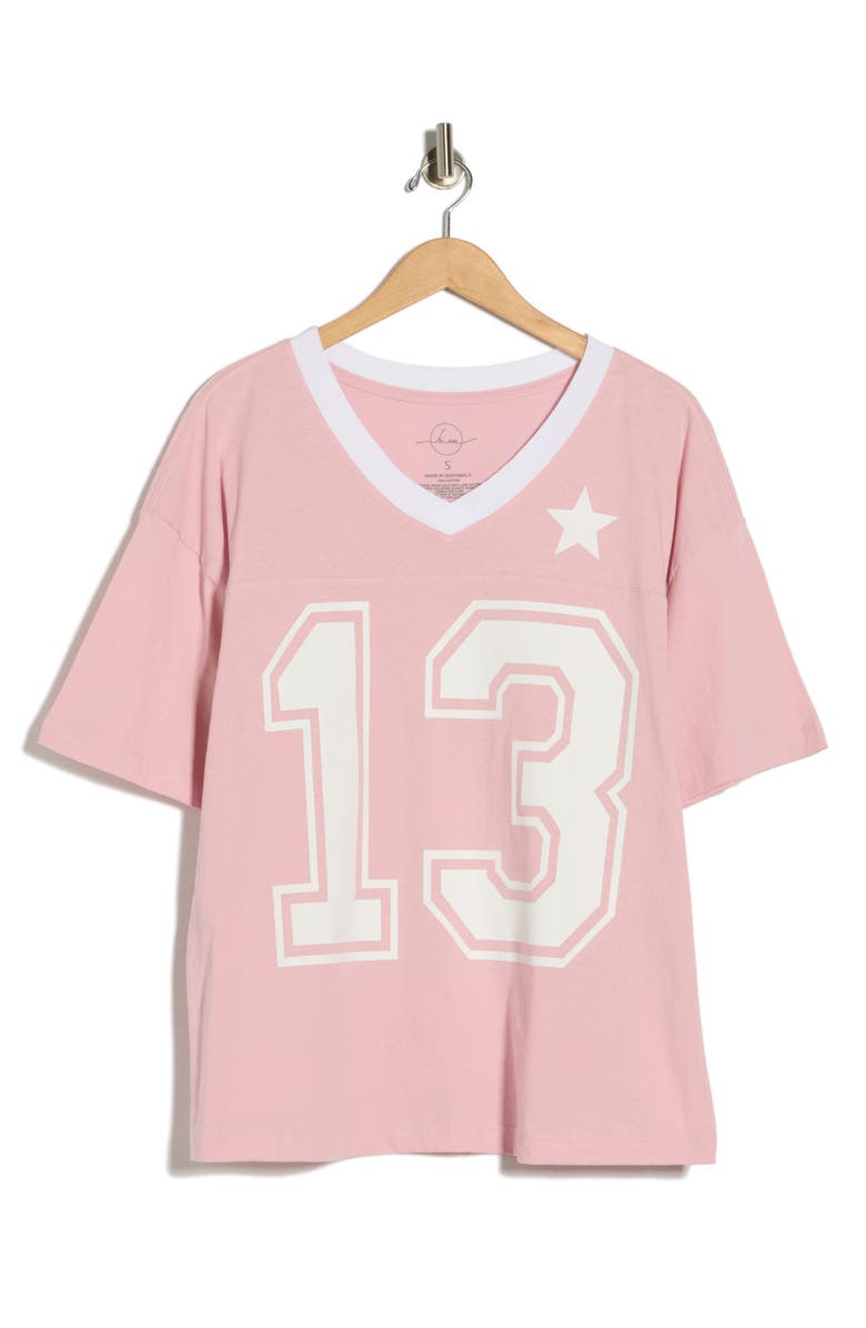 Hi Res Jersey 13 Graphic T-Shirt, Alternate, color, Cameo Pink/ Bright White