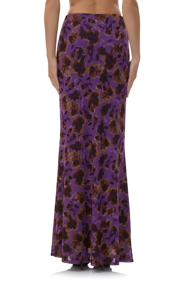 Tegan Floral Bias Cut Skirt, Alternate, color, VIOLET HAZE FLORAL