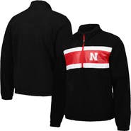 G-III SPORTS BY CARL BANKS Men's G-III Sports by Carl Banks Black Nebraska Huskers Pinch Runner Half-Zip Top