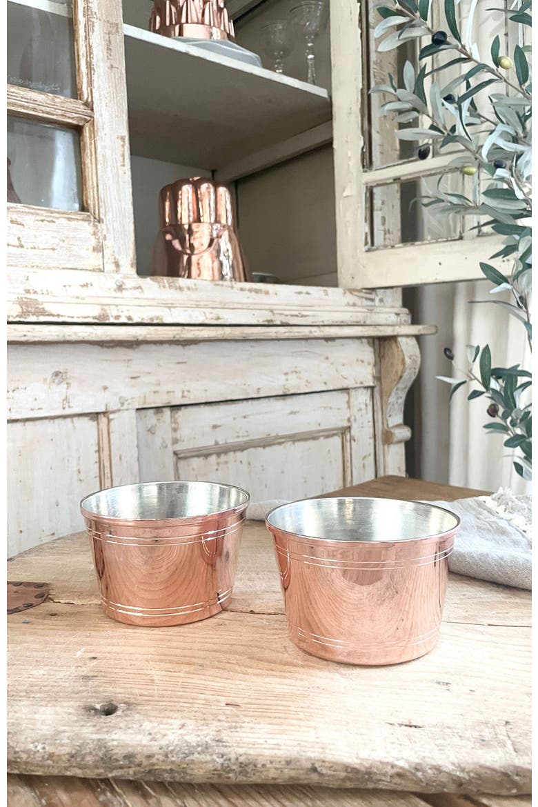 Vintage Inspired Copper Art Deco Bowls Set/2, Alternate, color, Copper