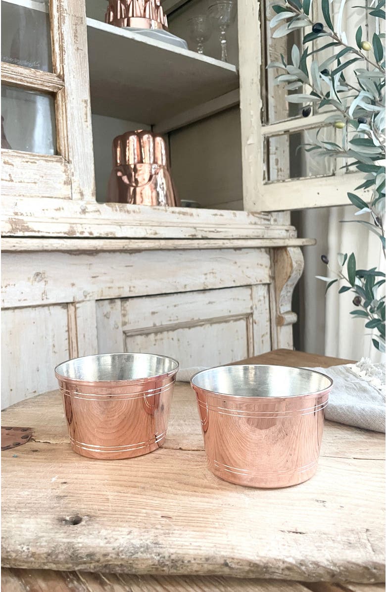Coppermill Kitchen Vintage Inspired Copper Art Deco Bowls Set/2, Alternate, color, Copper