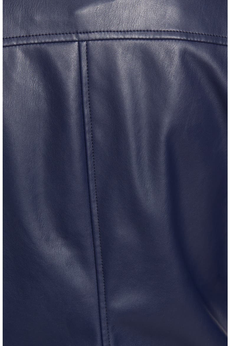 Boxy Faux Leather Jacket (Nordstrom Exclusive), Alternate, color, NAVY NIGHT
