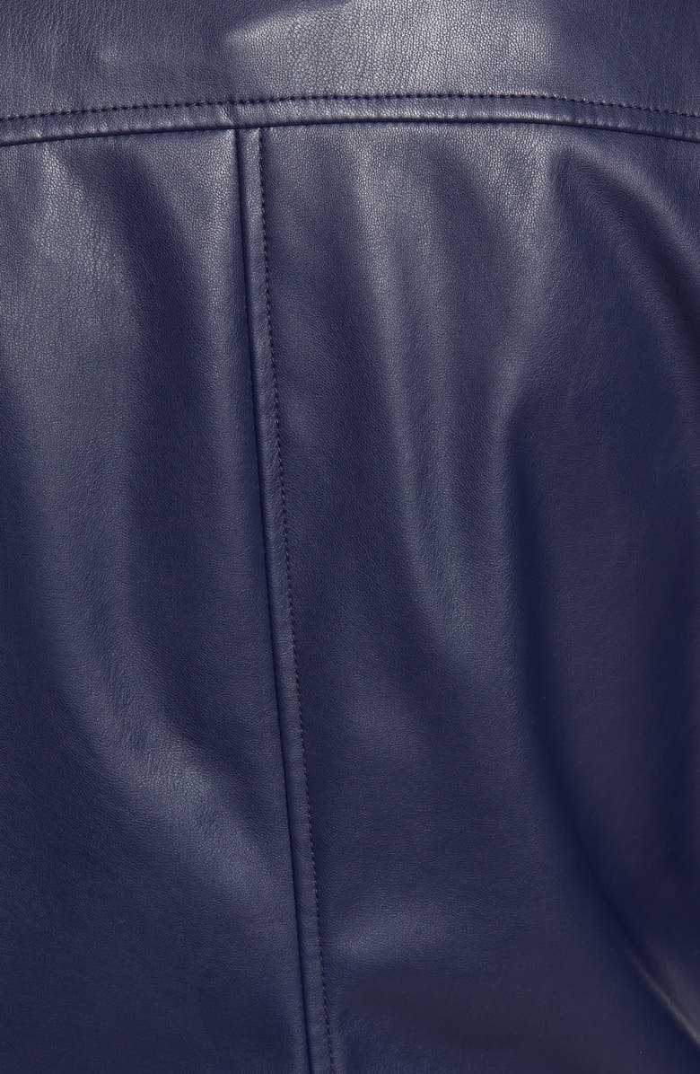 Something Navy Boxy Faux Leather Jacket, Alternate, color, 