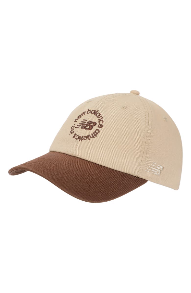 New Balance 6-Panel Circle Graphic Adjustable Baseball Cap, Main, color, 