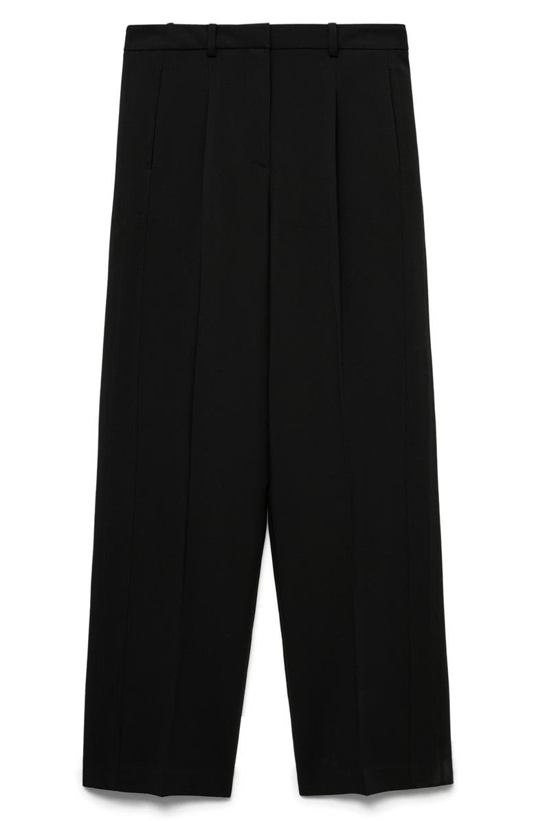 MANGO Pleat Front Stretch Straight Leg Pants, Alternate, color, 