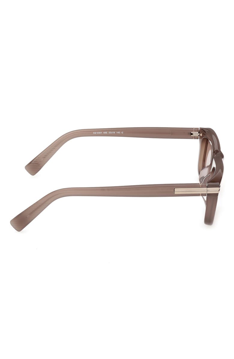 ZEGNA 55mm Rectangular Sunglasses, Alternate, color, 