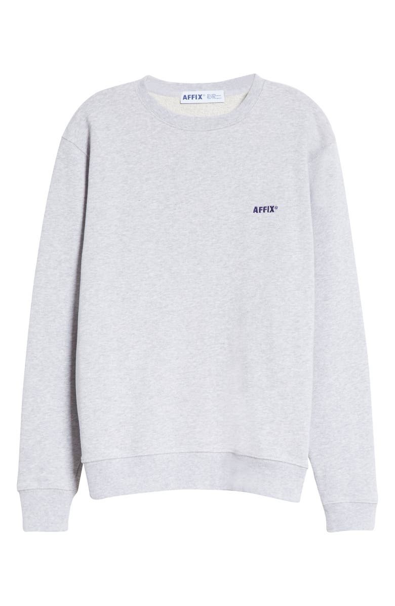 AFFXWRKS AFFIX Logo Embroidered Cotton Sweatshirt, Alternate, color, 