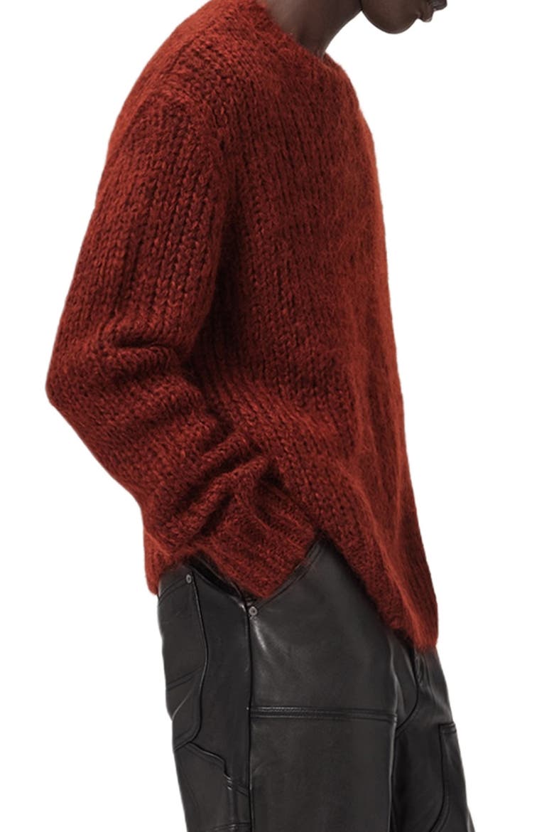 Myles Mohair & Merino Wool Sweater, Alternate, color, RUST RED