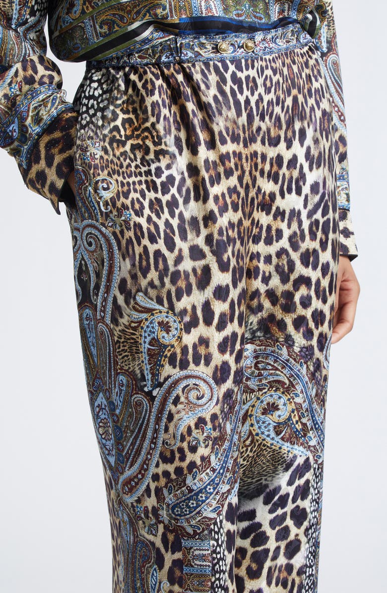 Camilla Istanbul Animalia Button Front Lounge Pants, Alternate, color, Istanbul Animalia