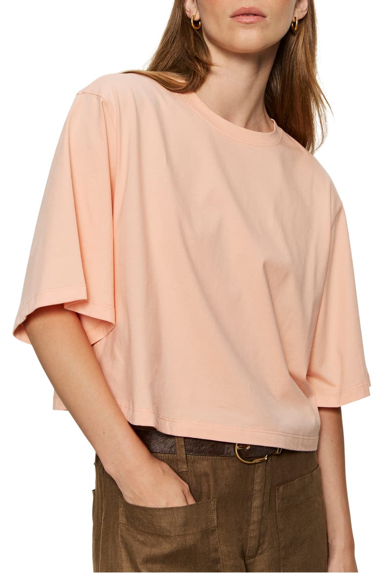 Belle Oversize Organic Cotton T-Shirt, Main, color, WASHED SALMON PINK