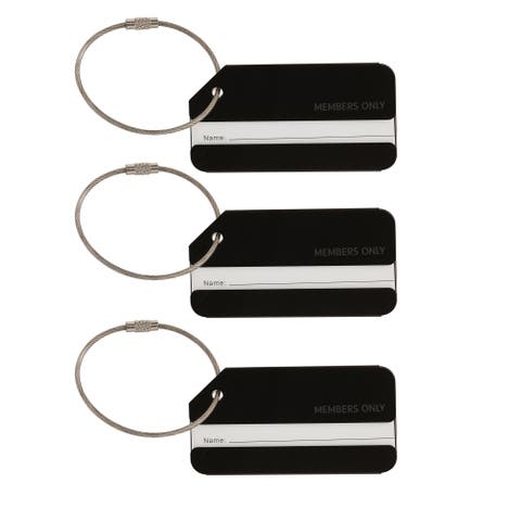 Luggage Tags, Set of 3 Durable Metal Travel Tags