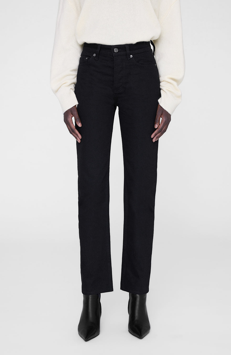 ANINE BING Bruno Jean, Alternate, color, Black