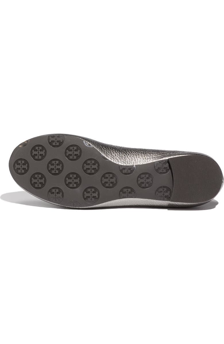 Tory Burch 'Reva' Metallic Tumbled Flat, Alternate, color,