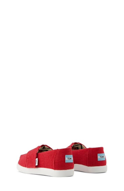 Toms Kids' Alpargata Sneaker In Red