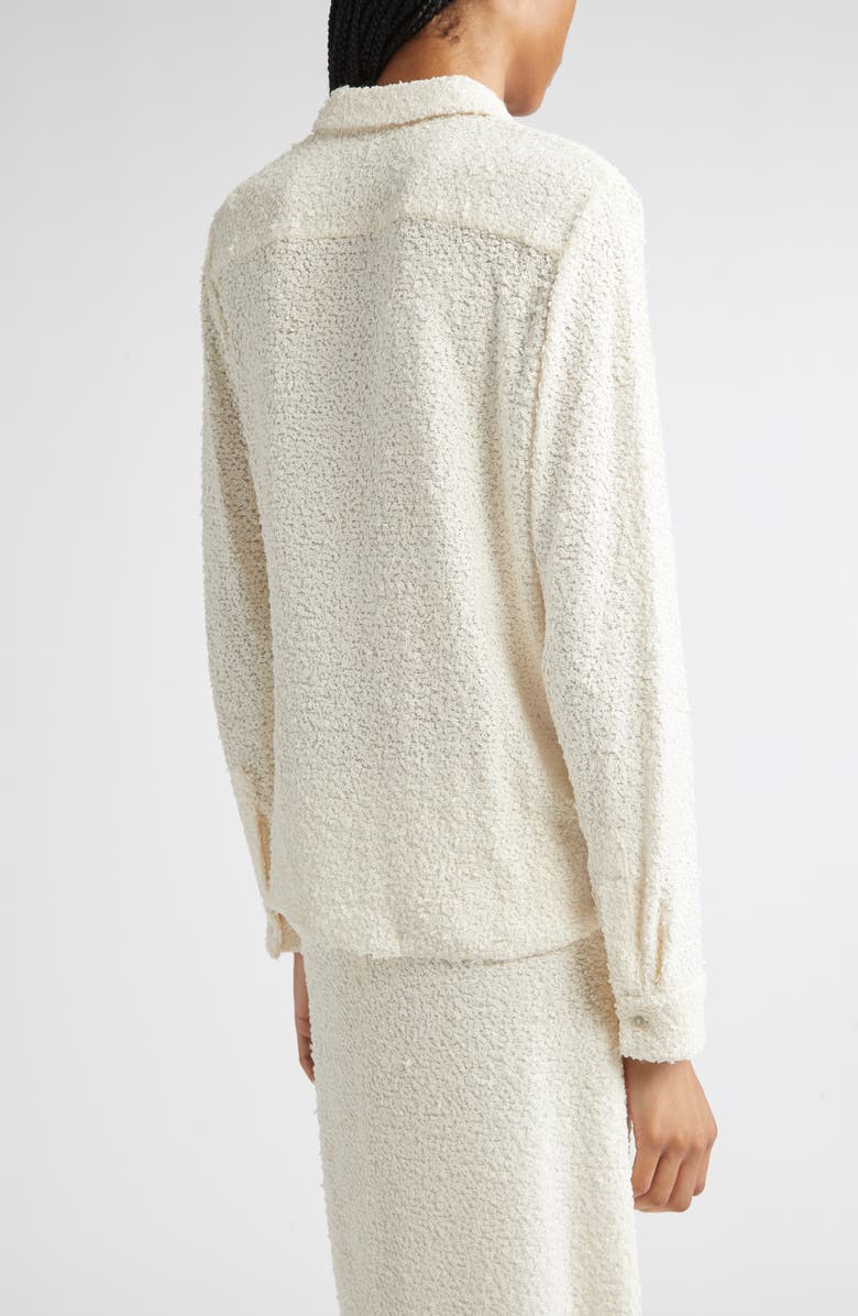 PARTOW Edie Textured Button-Up Shirt, Alternate, color, Ivory