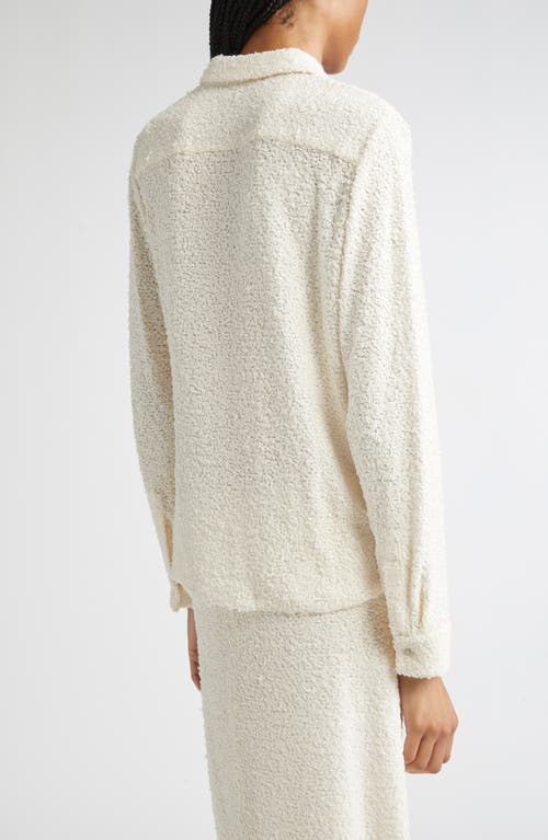Partow Edie Textured Button-up Shirt In White