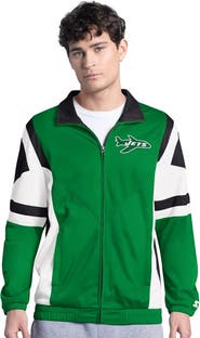 STARTER Men's Starter Green New York Jets Contender Vintage Logo Full-Zip Track Jacket
