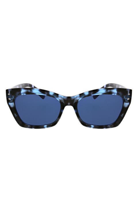 37mm Chunky Catty Square Sunglasses
