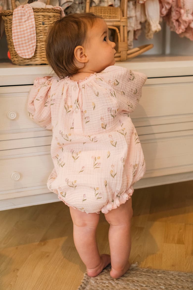 Gauze Romper, Alternate, color, Tulips