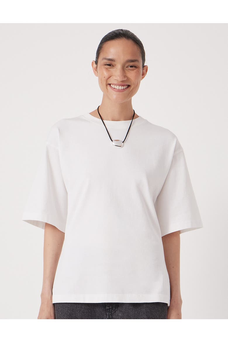 Zip Detail Short Sleeve T-Shirt, Main, color, White