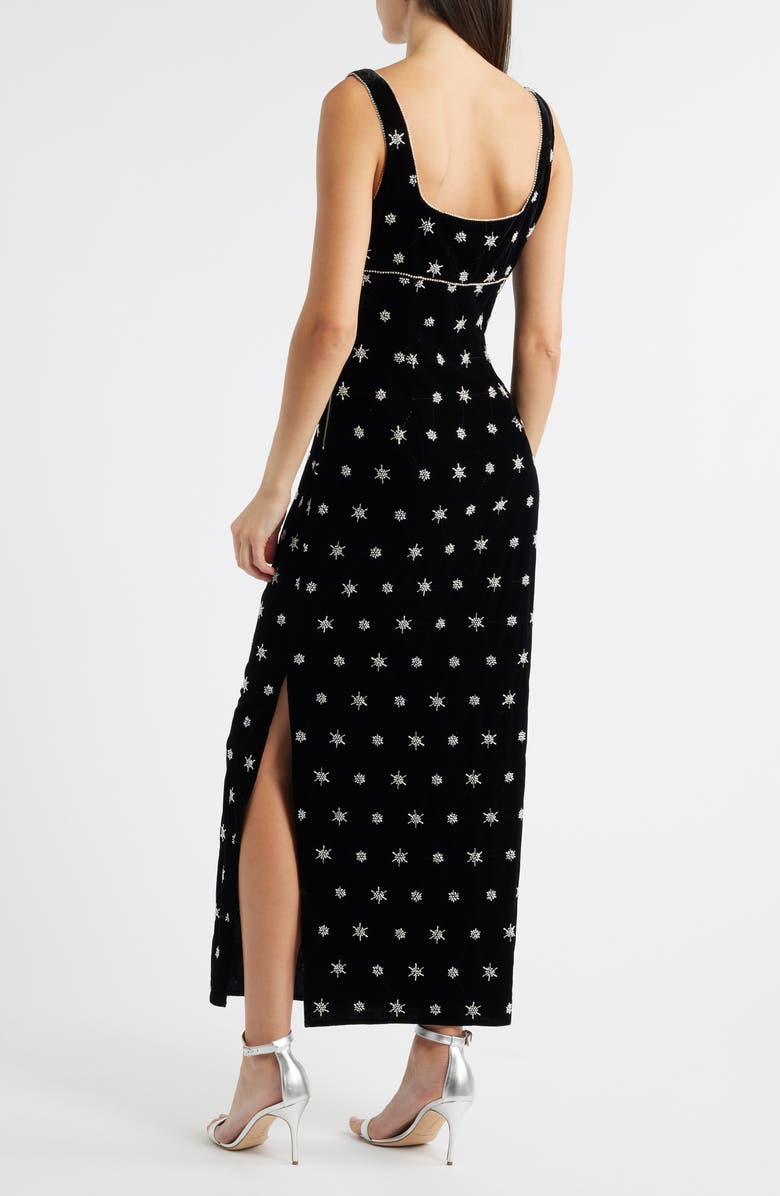 Saylor Emrys Beaded Sleeveless Maxi Dress, Alternate, color, Black