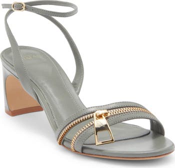 Zipper Ankle Strap Sandal