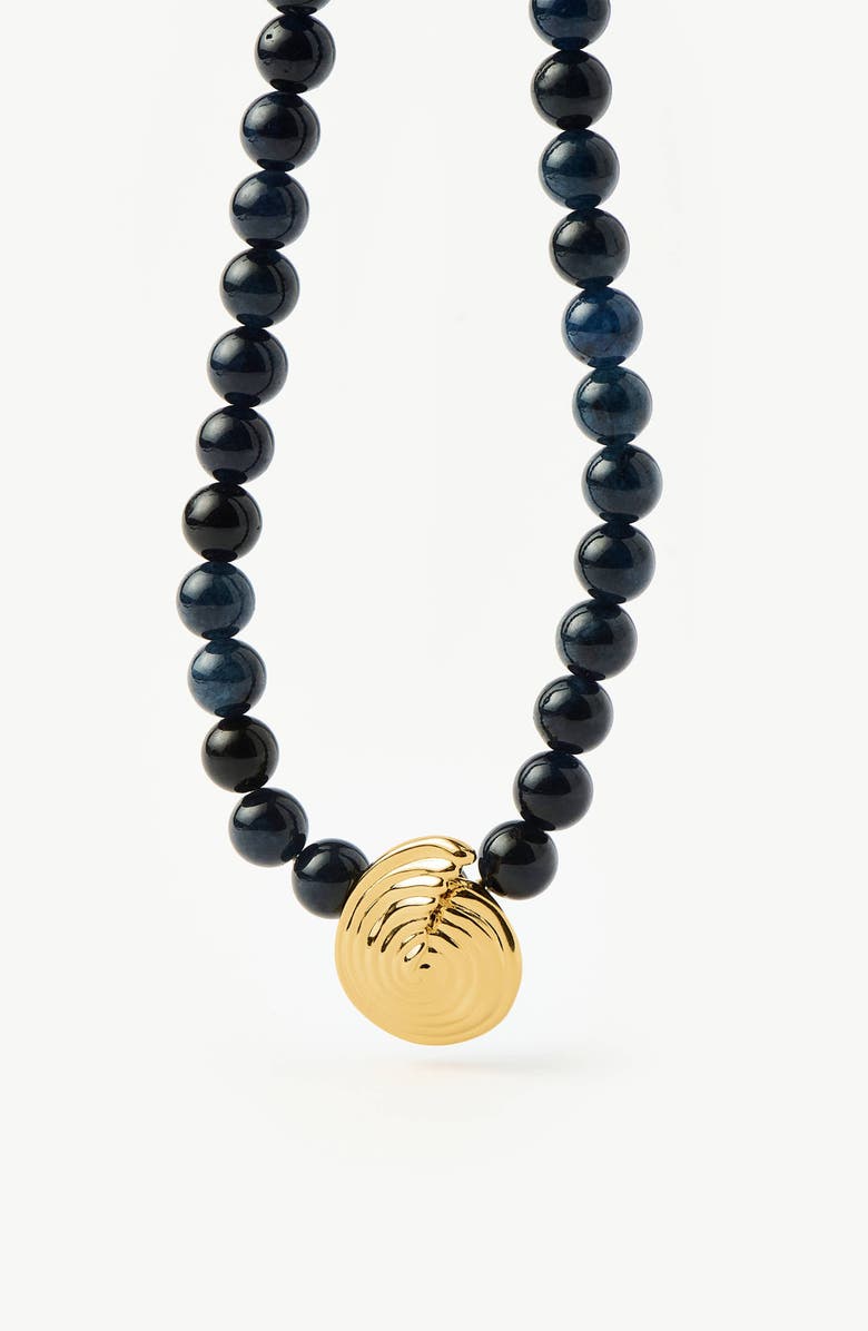 Missoma Beaded Spiral Pendant Necklace, Alternate, color, Gold