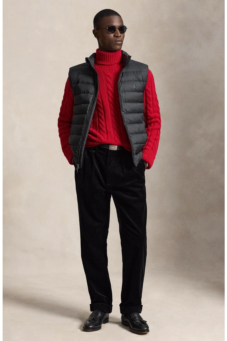 The Colden Water Repellent Packable Down Vest, Alternate, color, POLO BLACK