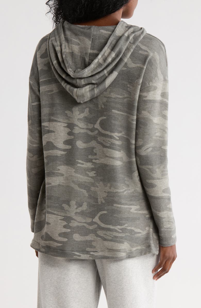 matty m. High-Low Hem Hoodie, Alternate, color, Olive