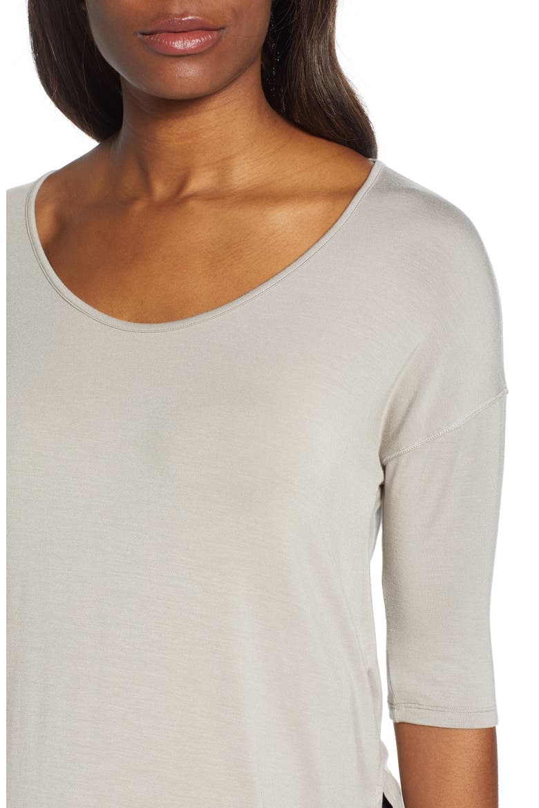 Maternity Yoga Top, Alternate, color, ASH GREY