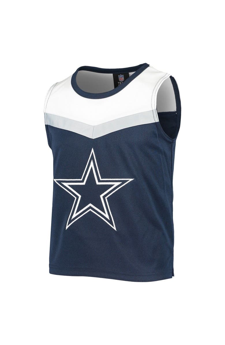 Outerstuff Youth Girls Navy Dallas Cowboys Two-Piece Spirit Cheerleader Set, Alternate, color,