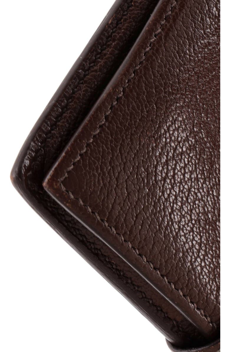 Pre-Owned Hermes Bearn Wallet Tadelakt Compact, Alternate, color, Marron Fonce