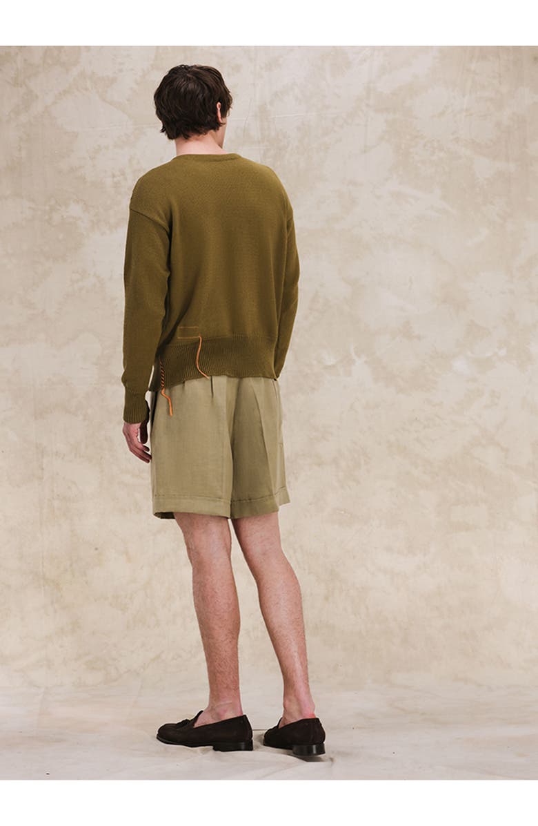 Fortela Bedford Linen Bermuda, Alternate, color, Oil