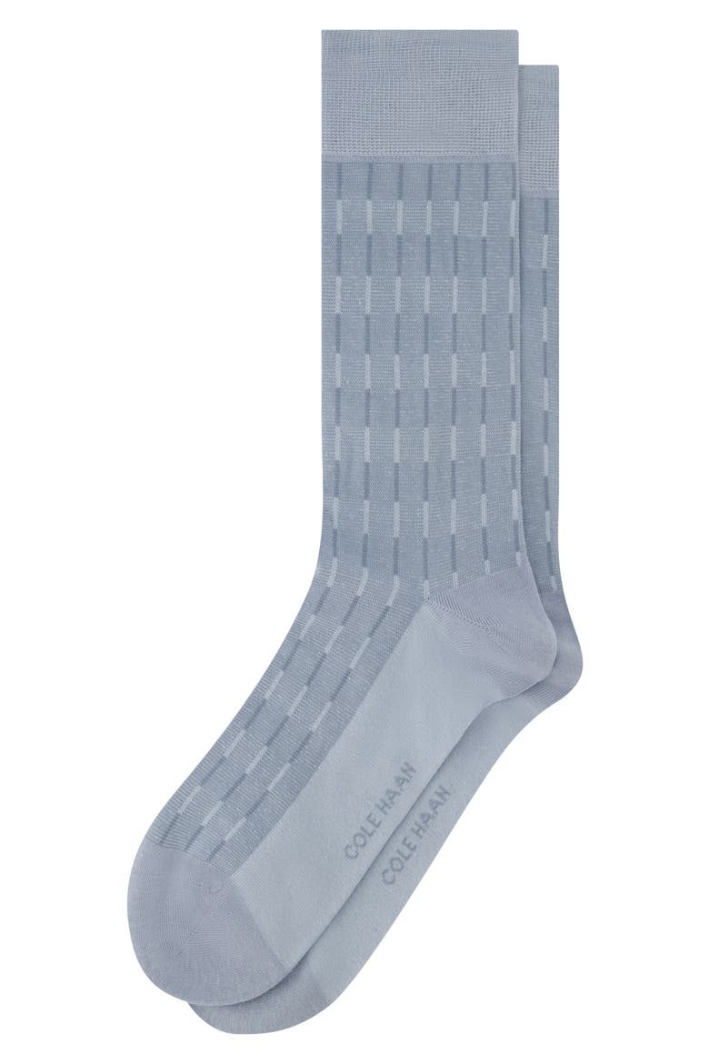 Stripe Cotton Blend Dress Socks, Alternate, color, MEDIUM BLUE
