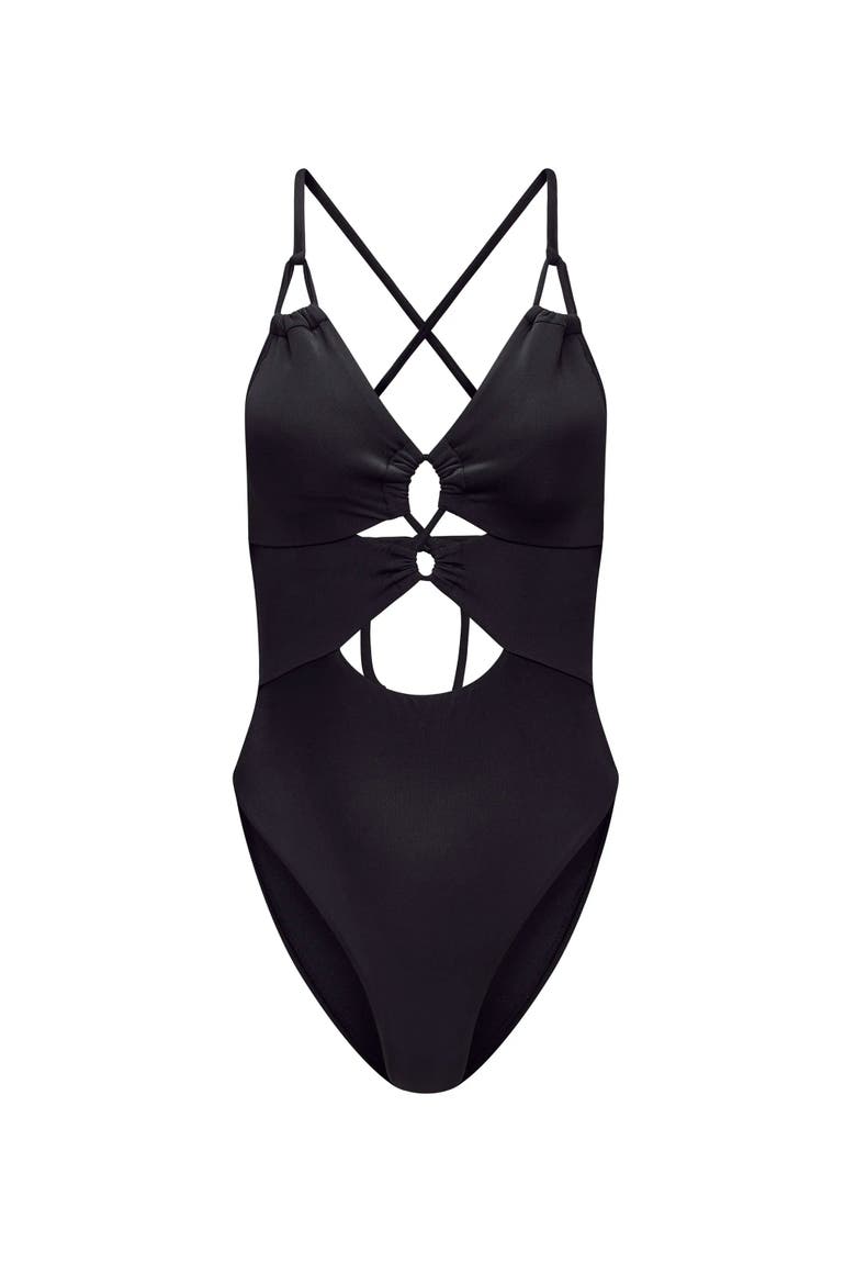 Taryn Swimwear One Piece Swimsuit, Alternate, color, Black
