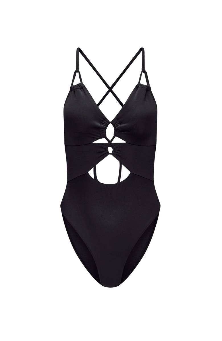 Adore Me Taryn Swimwear One Piece Swimsuit, Alternate, color, Black