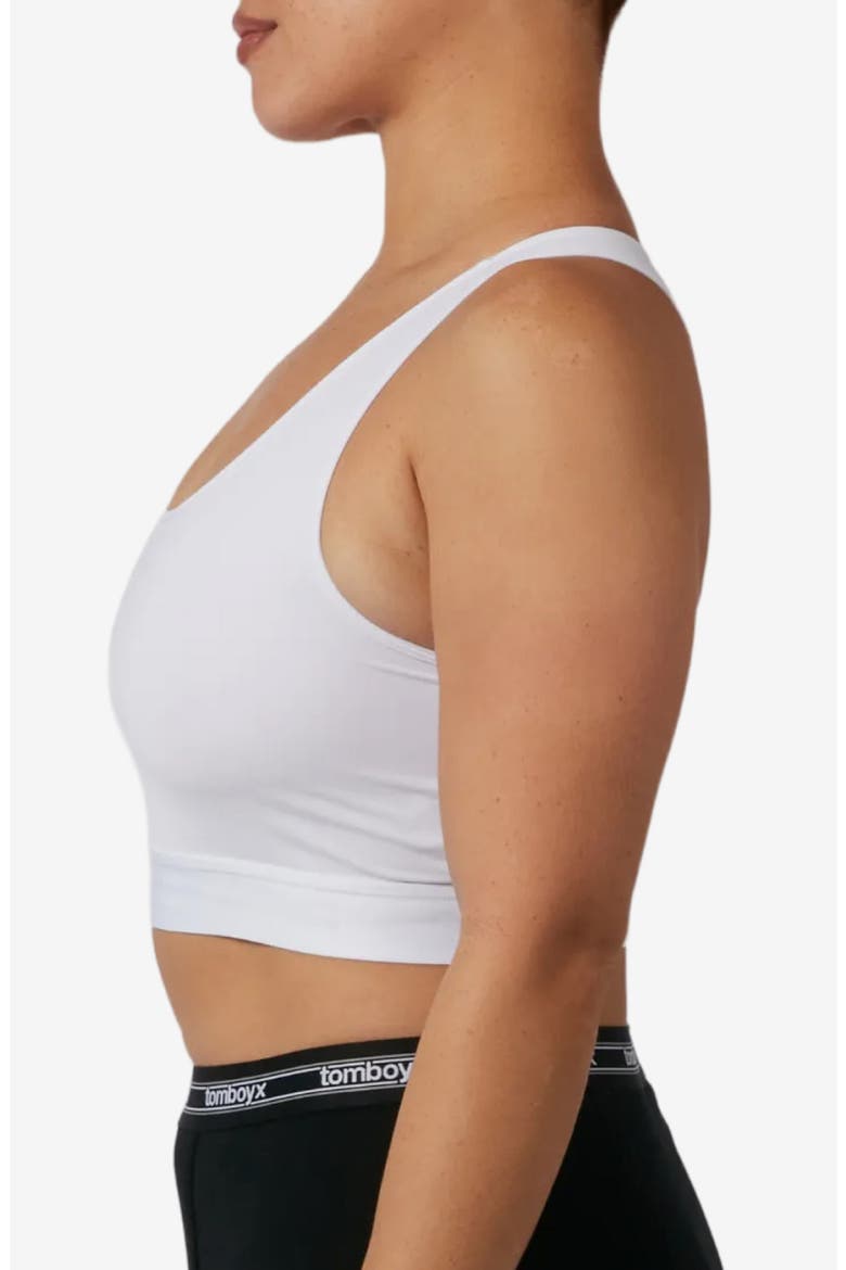 Compression Plus Racerback Crop Top, Alternate, color, WHITE