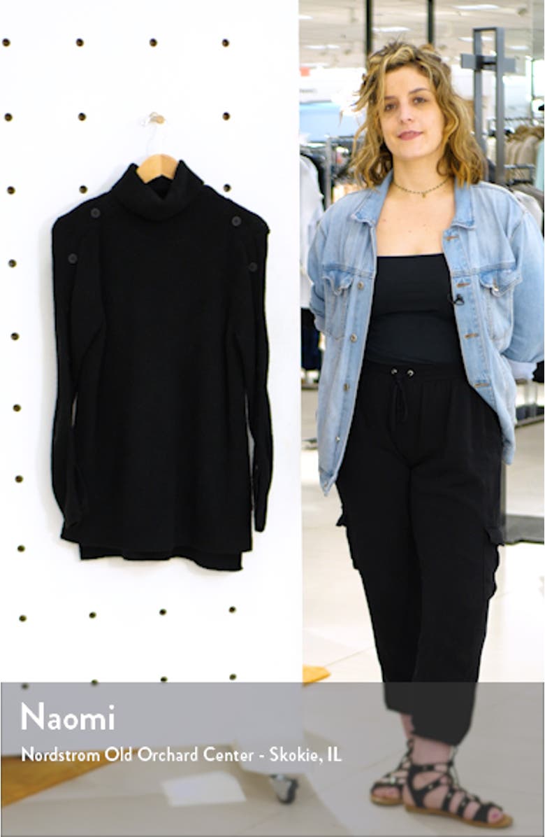 Button Sleeve Turtleneck Sweater, sales video thumbnail