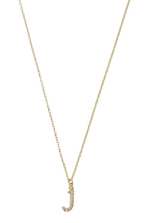 Mini Pavé Initial Necklace
