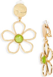 Karine Sultan Bloom Drop Clip-On Earrings