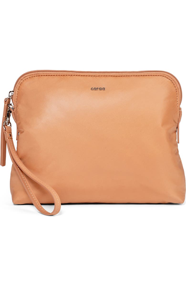 Caraa Water Repellent Pouch, Main, color, Mocha Mousse - Brown Beige