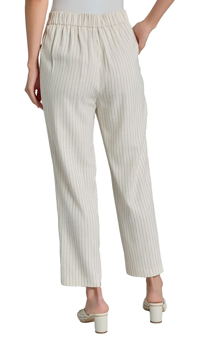 Jones New York Pinstripe High Waist Straight Leg Pants, Alternate, color, 